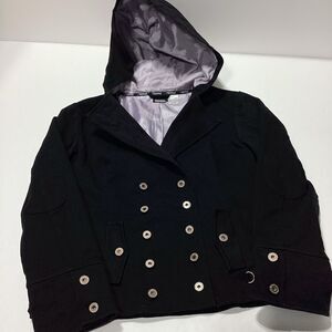 Nomis Crossover Front Jacket With Hood Double Breasted L